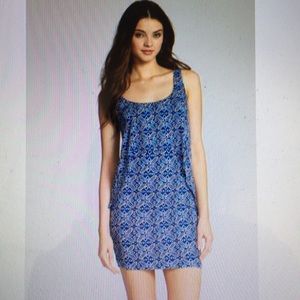 Tart Print Layered Jersey Tank Dress